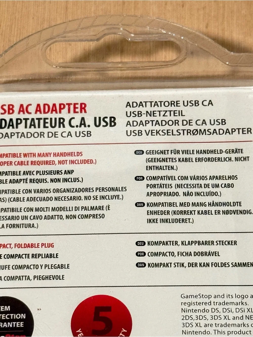 Gamestop USB AC Adapter Nintendo 3DS XL, 3DS, DSi, DSi XL, & DSi Lite Brand New!
